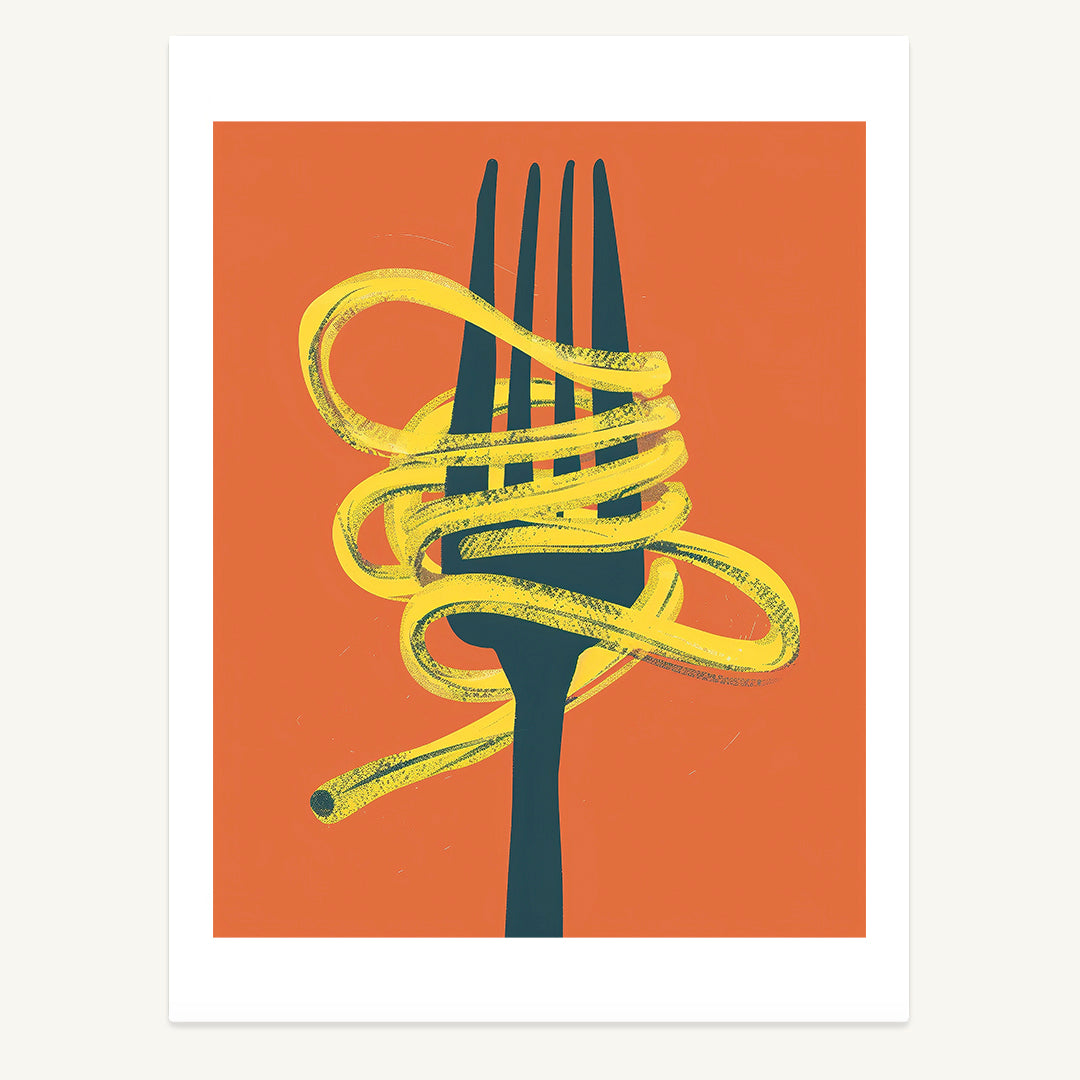 Spaghetti Fork Print