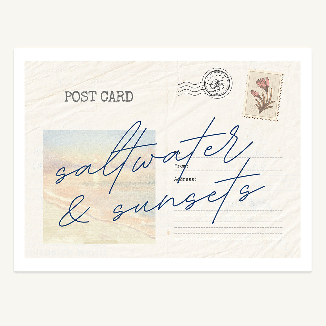 Saltwater Postcard Print
