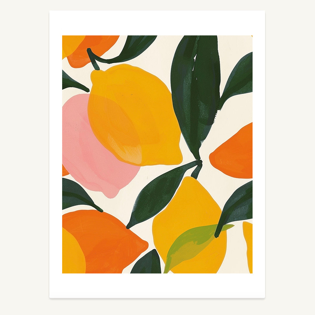 Abstract Lemon Print