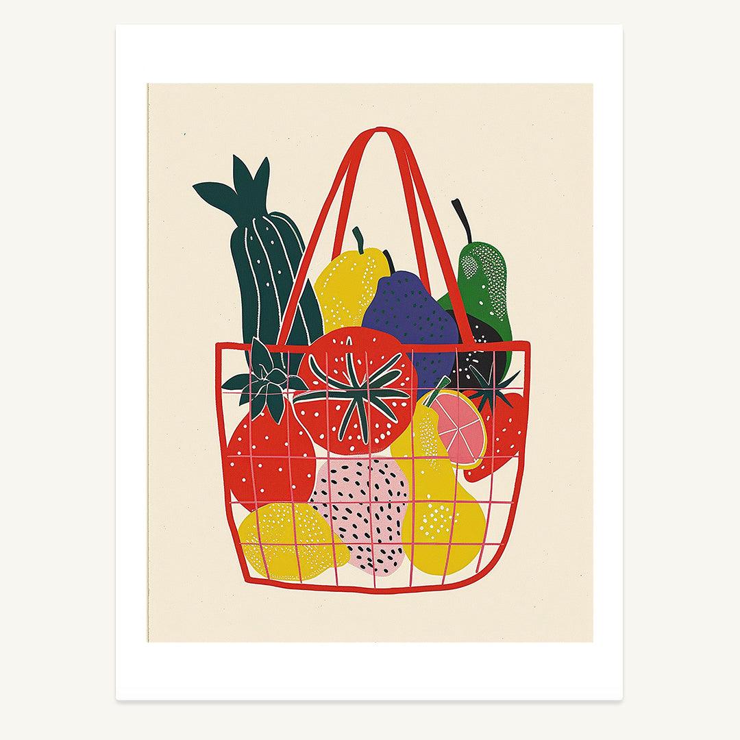 Vegetable Basket Print