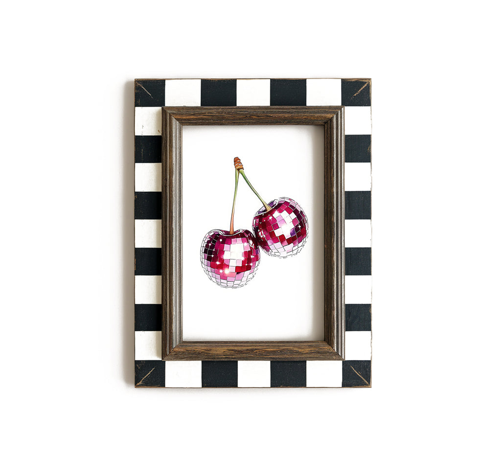 Disco Ball Cherries Print