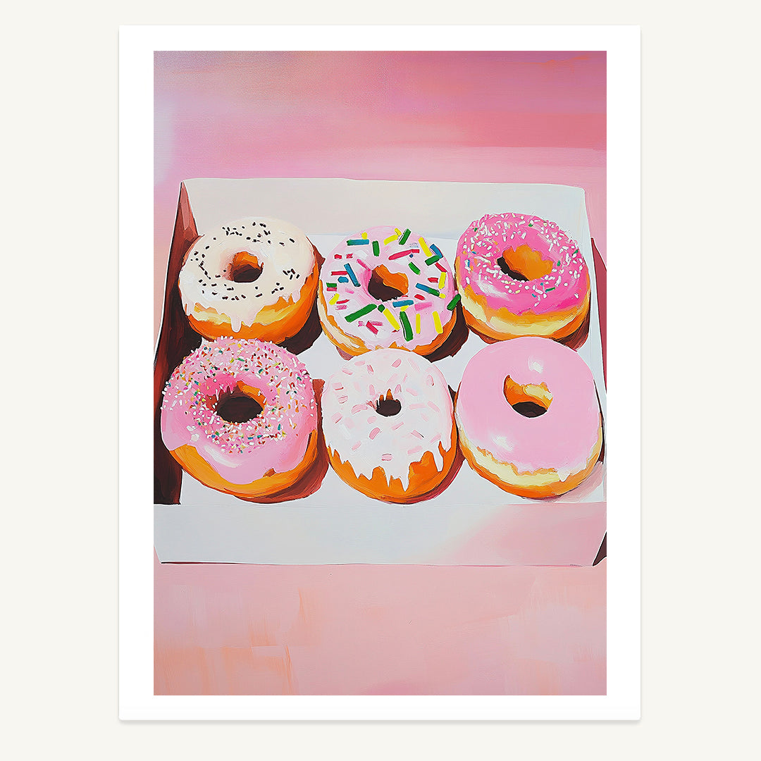 Pink Donuts Print