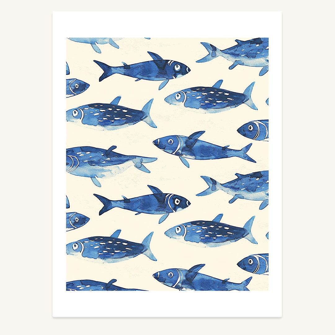 Blue Tuna Print