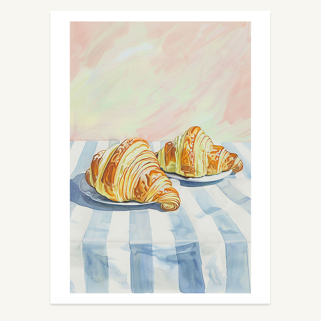 Croissant Still Life Print