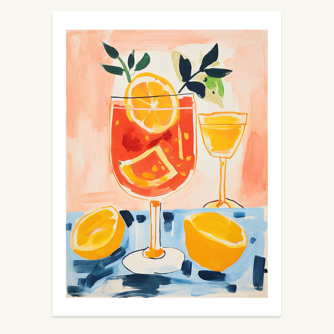 Orange Sangria Print