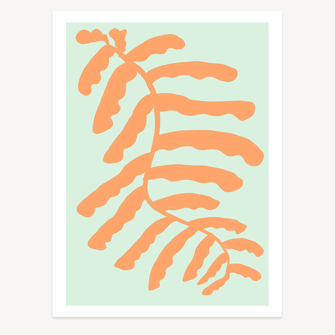 Orange Vine Print
