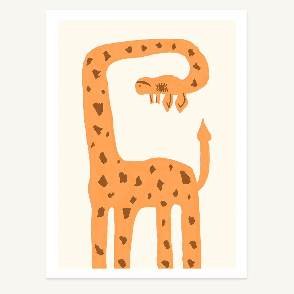 Orange Giraffe Print