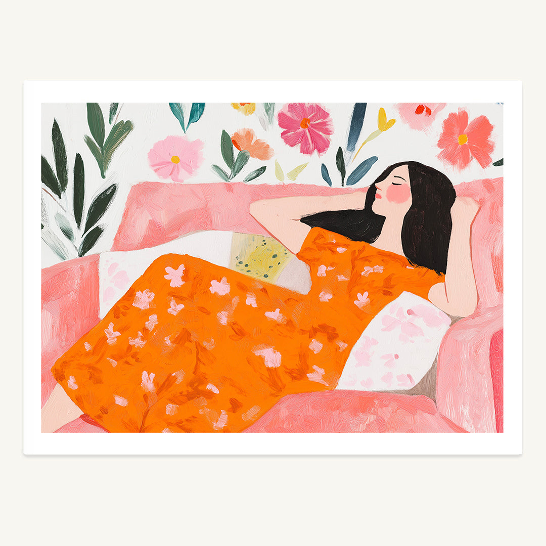 Lady in Florals Print