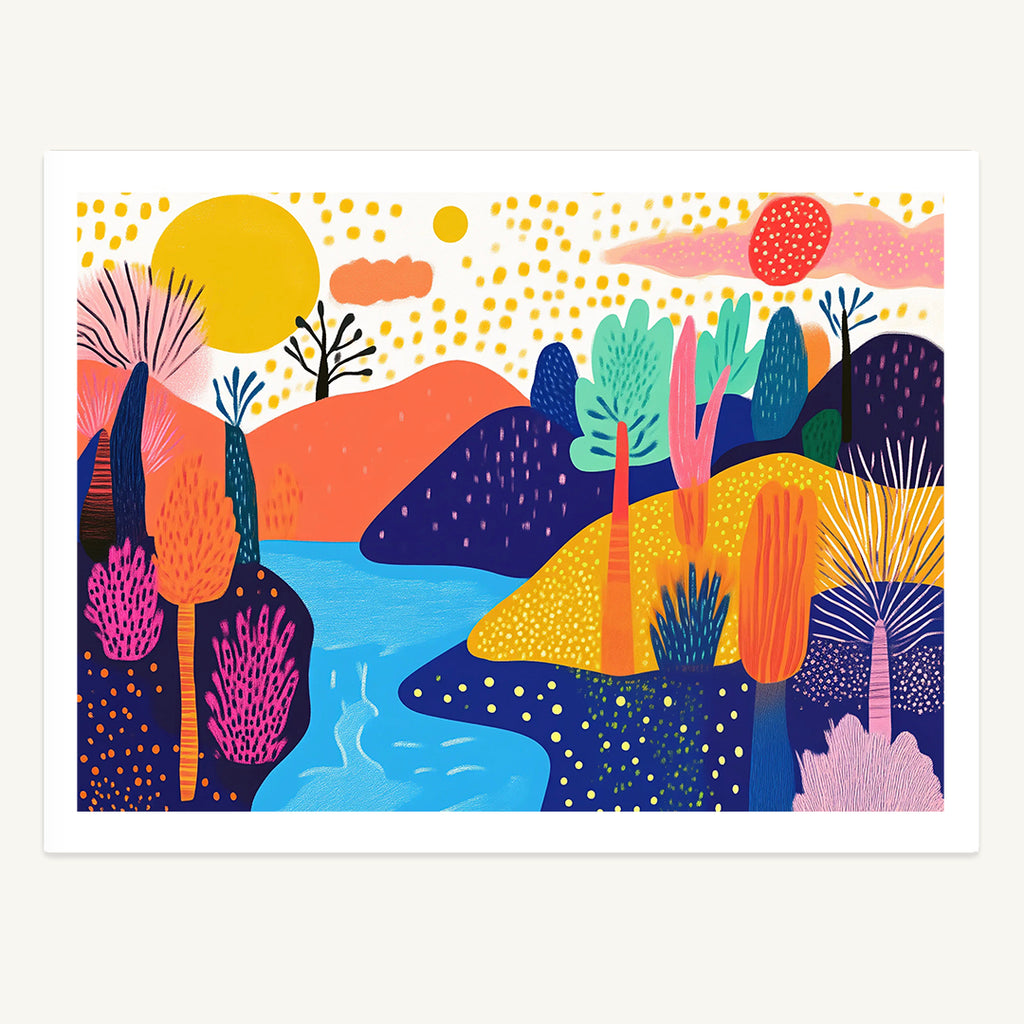 Sun & Mountains Print