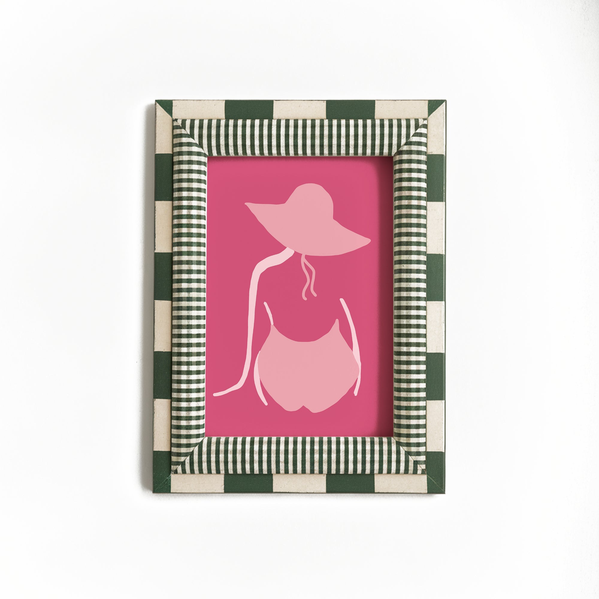Lady with a Pink Hat Print