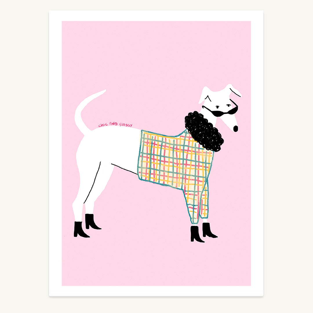 Chic Dog Sweater Print