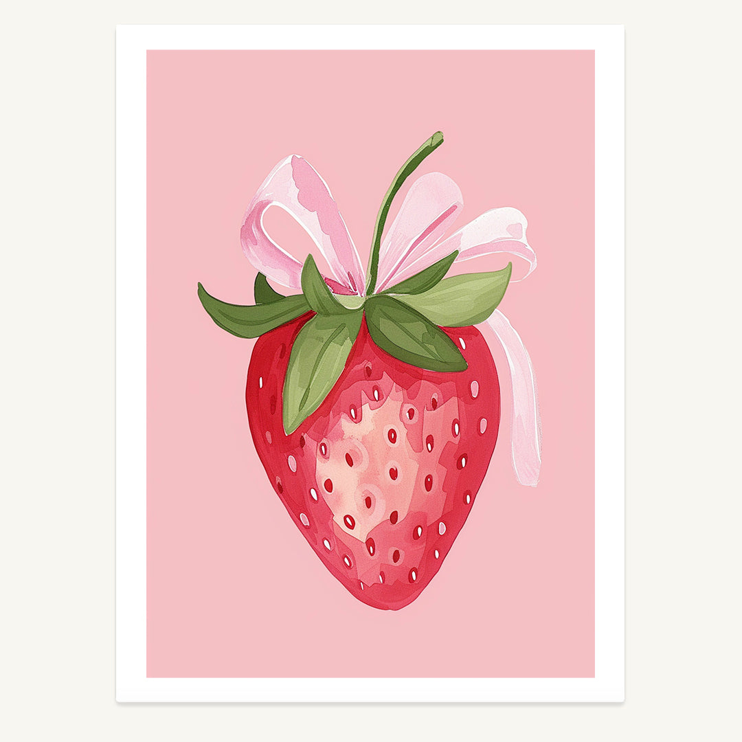 Strawberry Bow Print