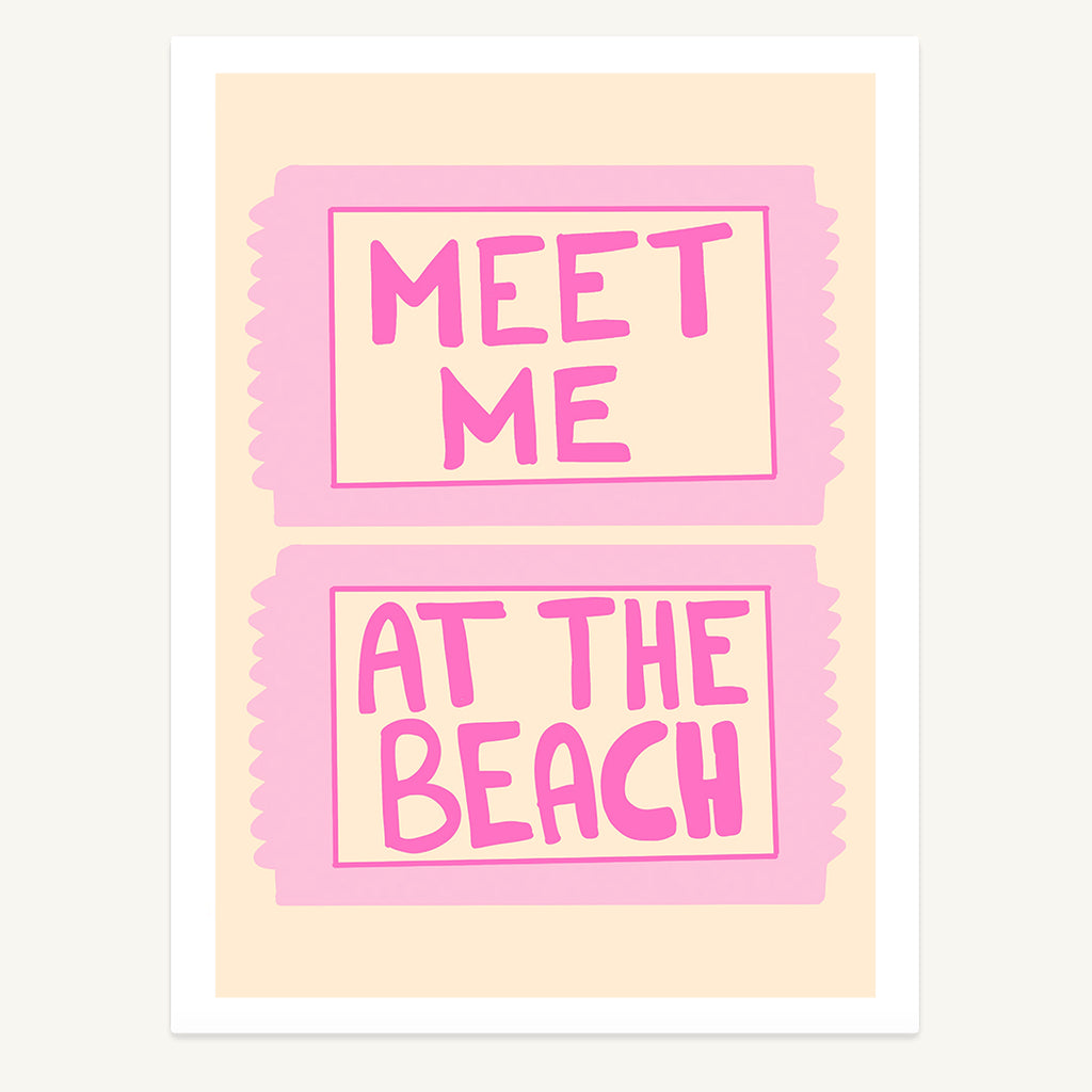 Meet Me At The Beach Print