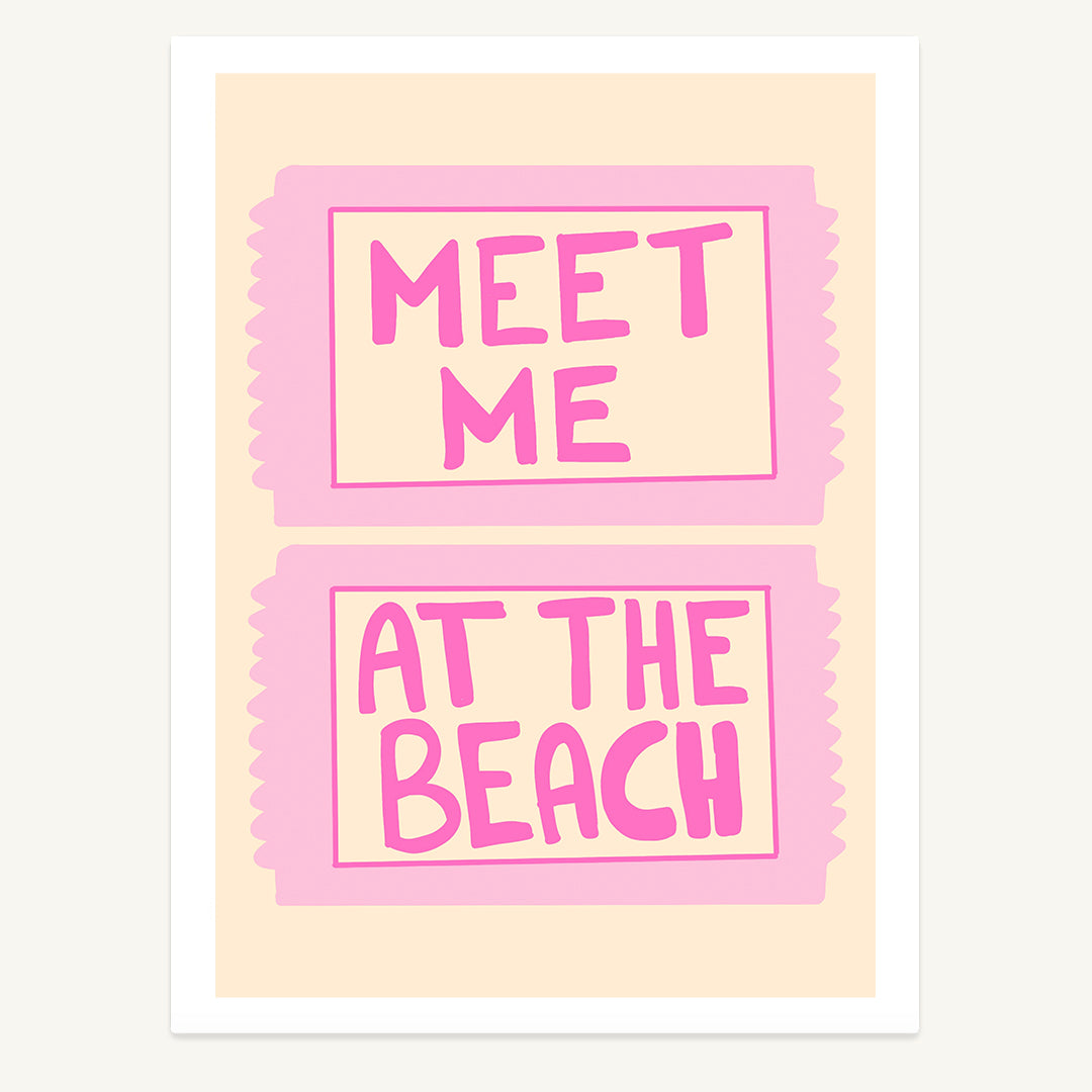 Meet Me At The Beach Print