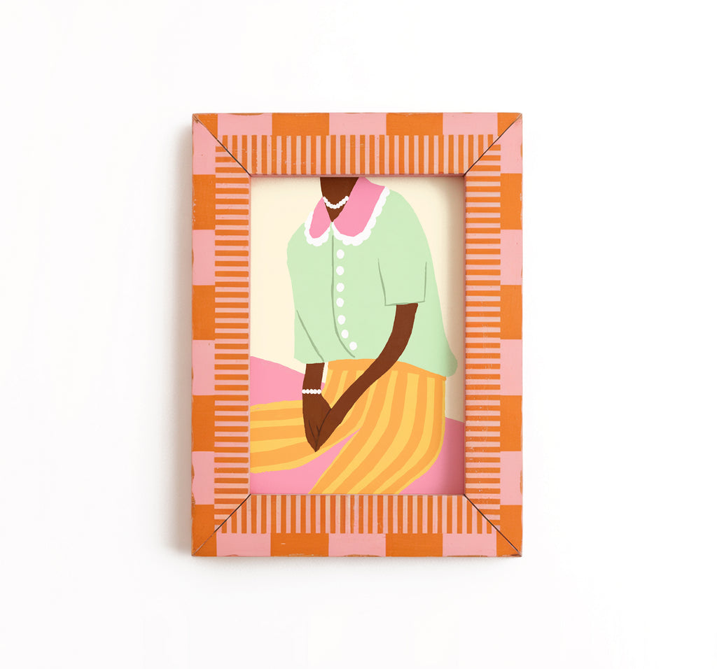Green Cardigan Print