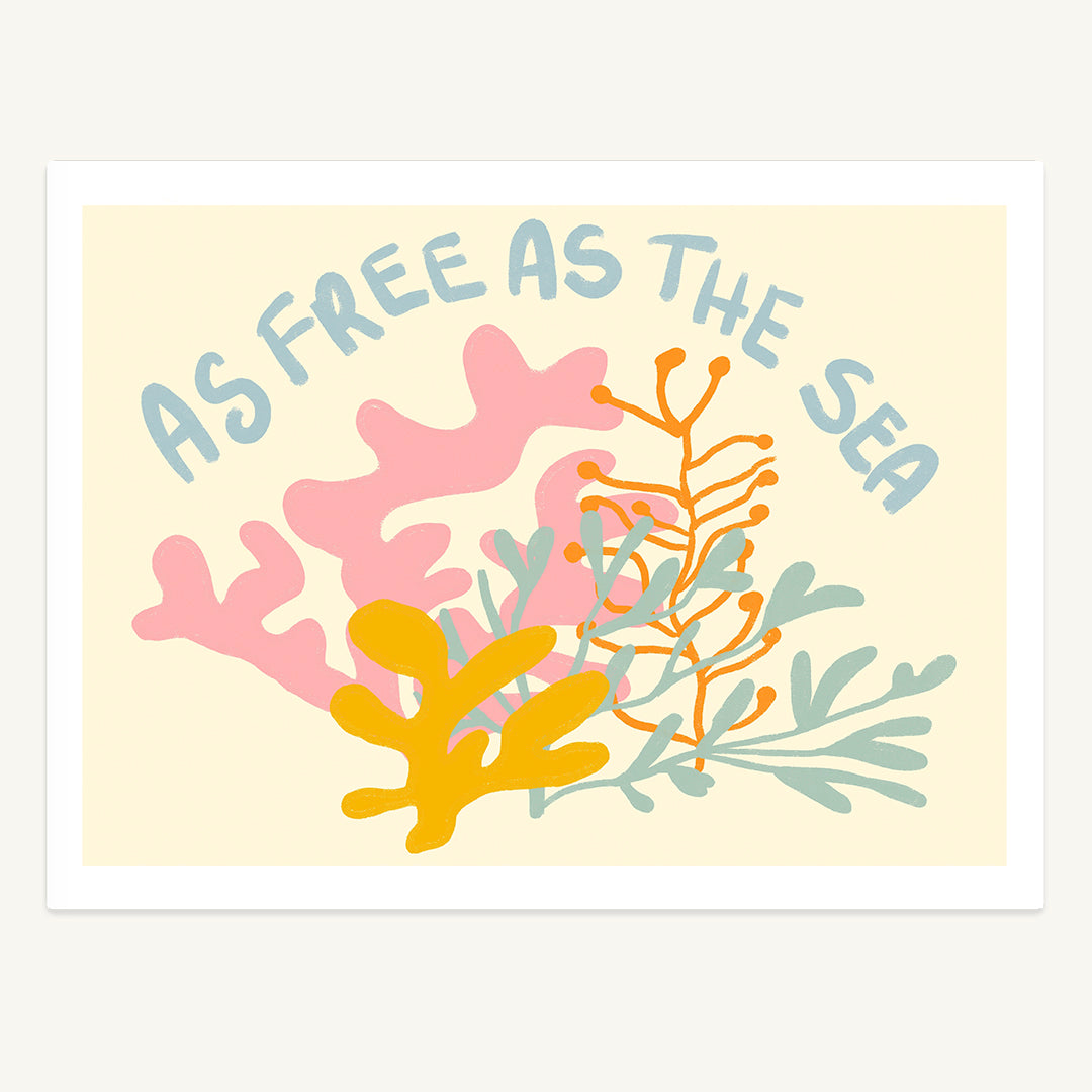 Free as The Sea Print