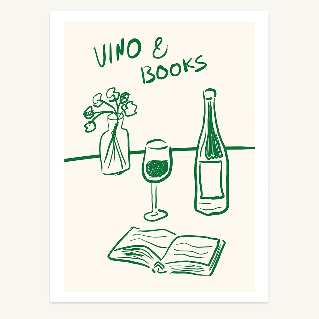 Vino & Books Print