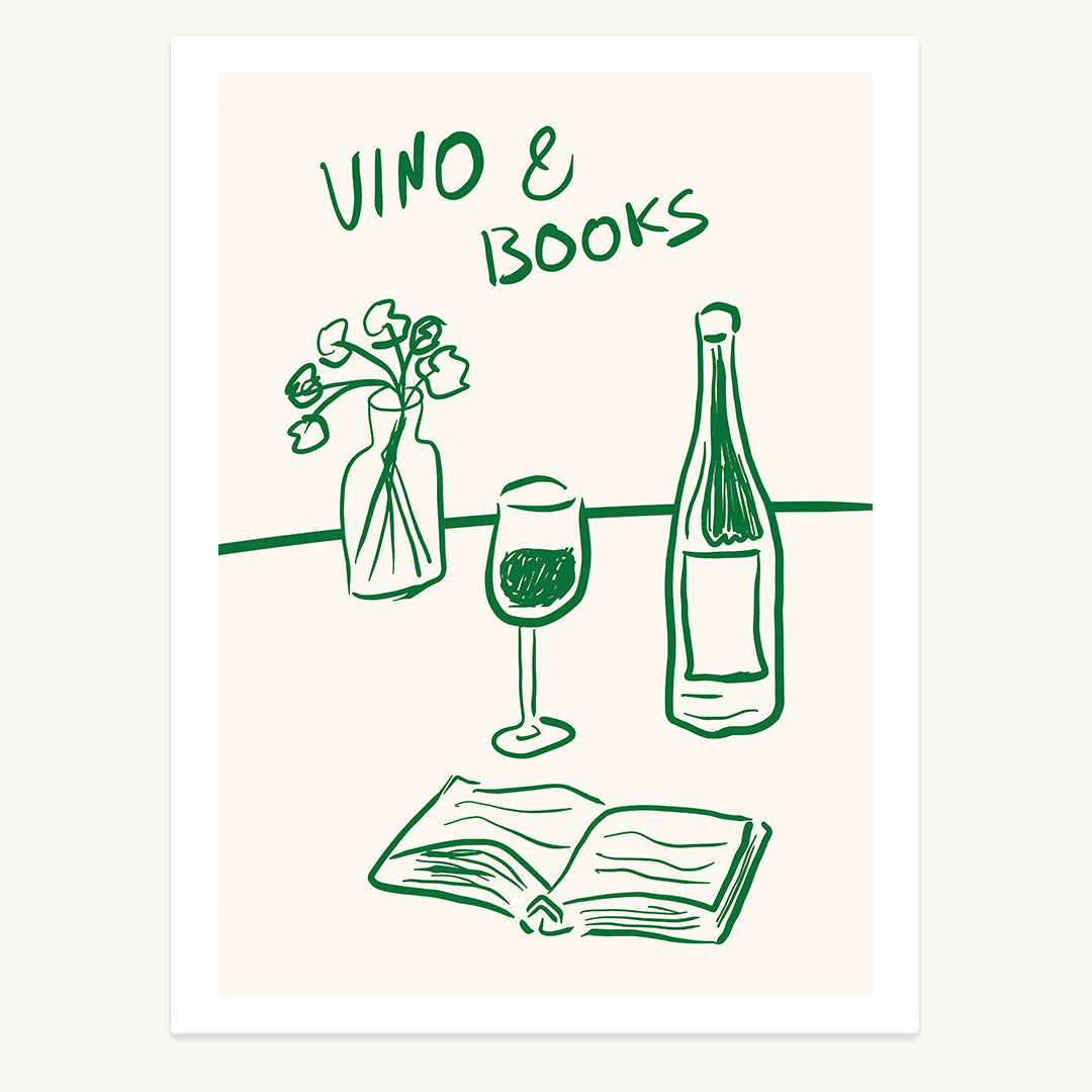 Vino & Books Print