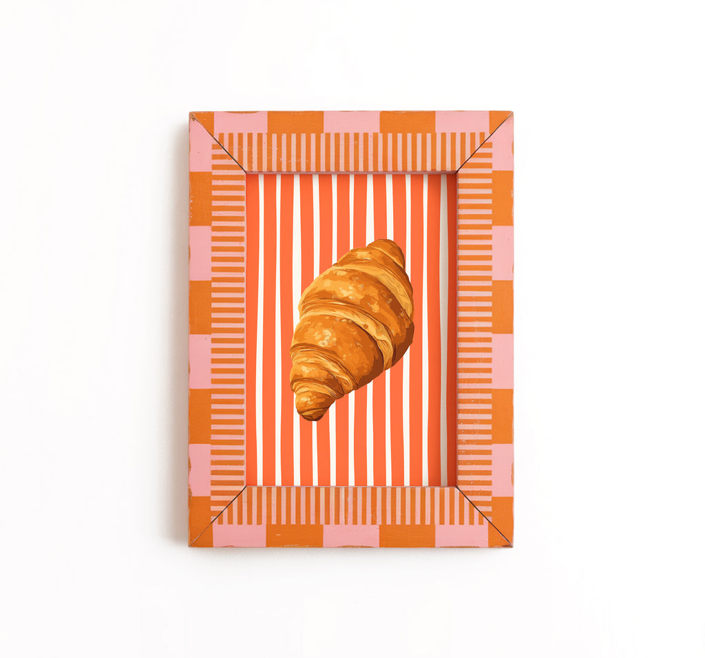Striped Croissant Print
