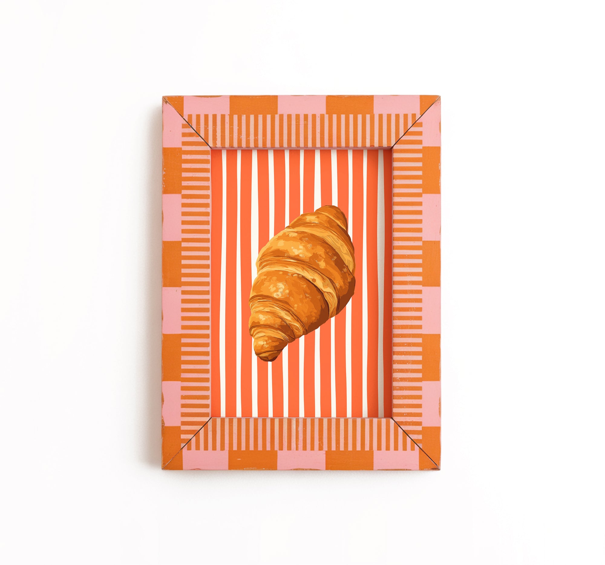 Striped Croissant Print