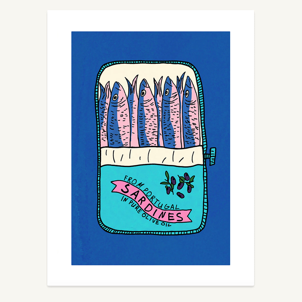 Blue Sardines Print