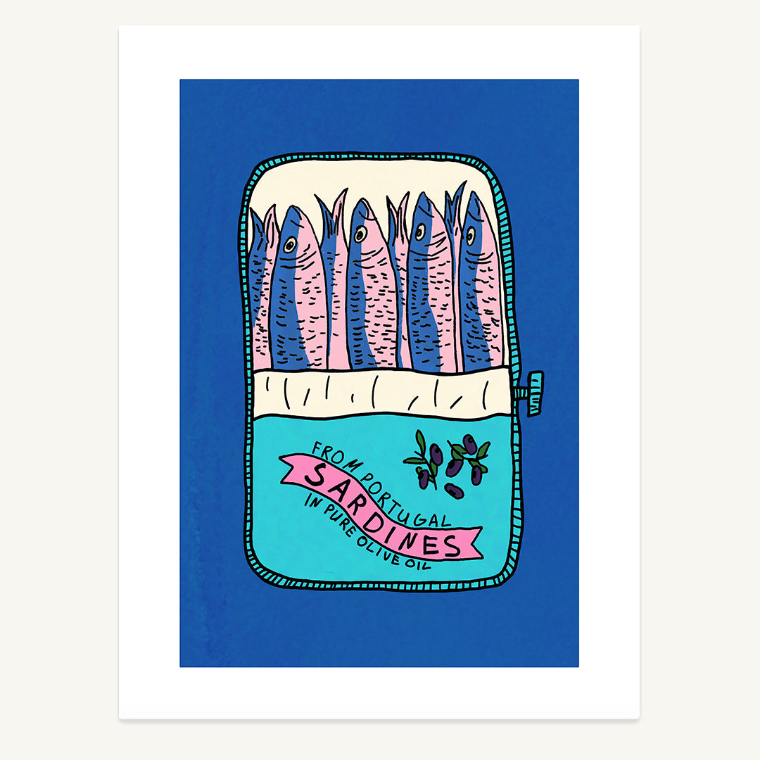 Blue Sardines Print