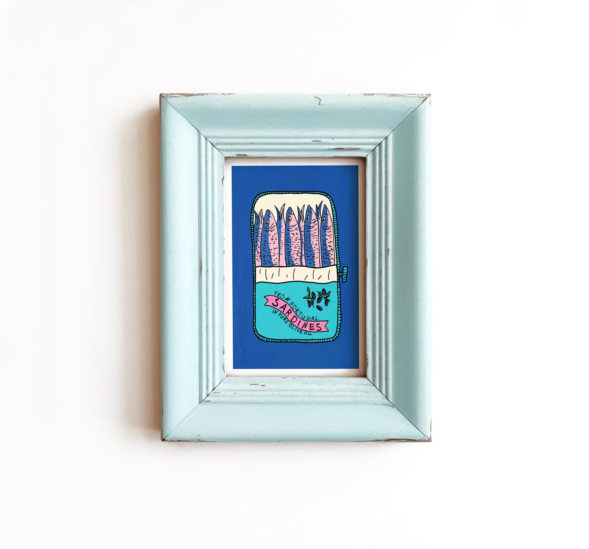 Blue Sardines Print