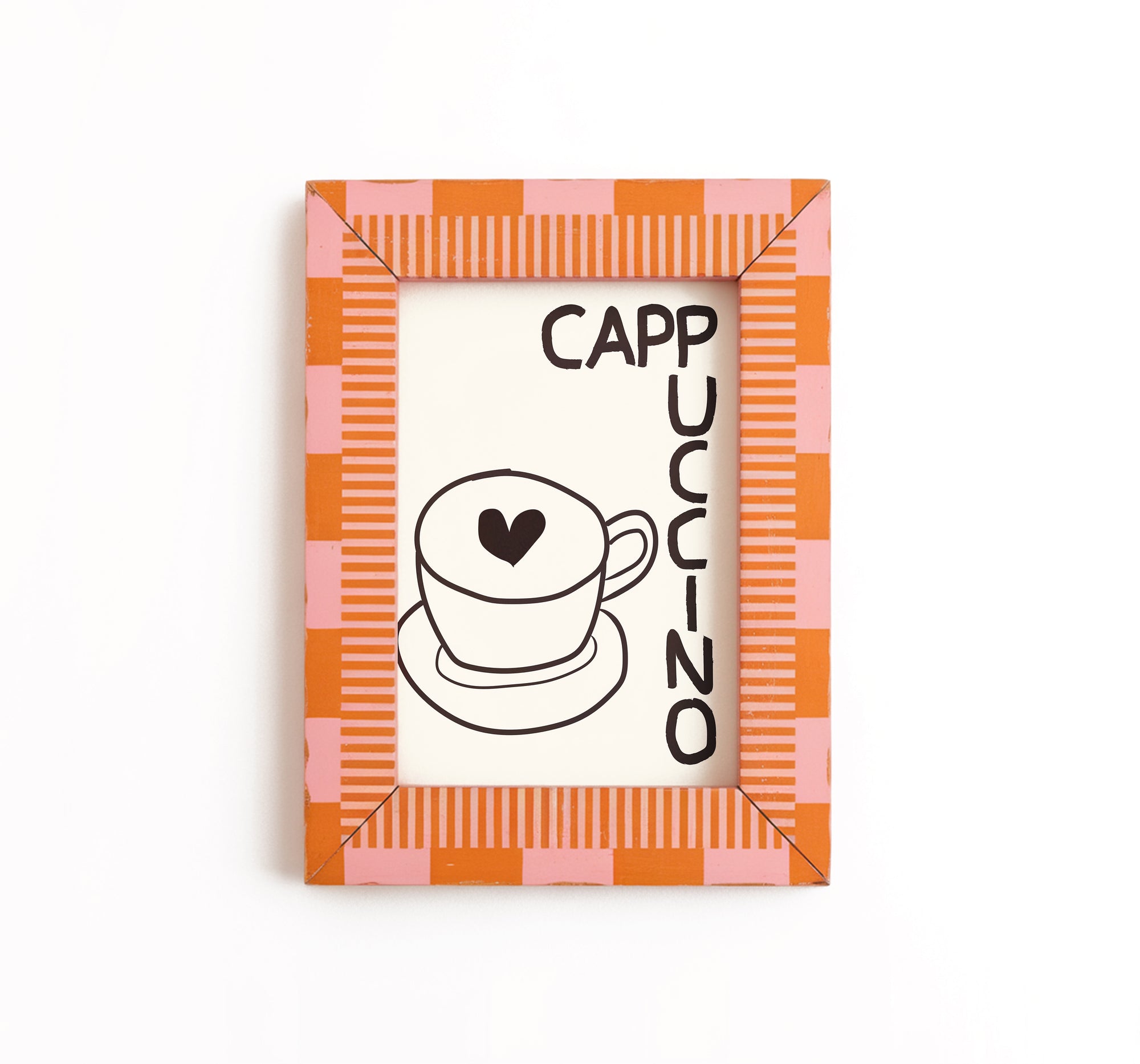 Cappuccino Heart Print